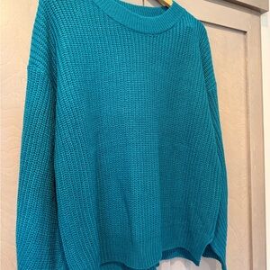 ANDREE BY UNIT Vibrant Blue Crew Neck Sweater
